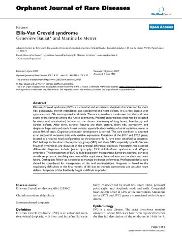 Ellis-Van Creveld syndrome