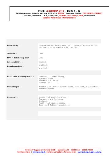 EDV-Kenntnisse - Externa IT-Support on Demand GmbH