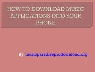 How to download music applications into your phone