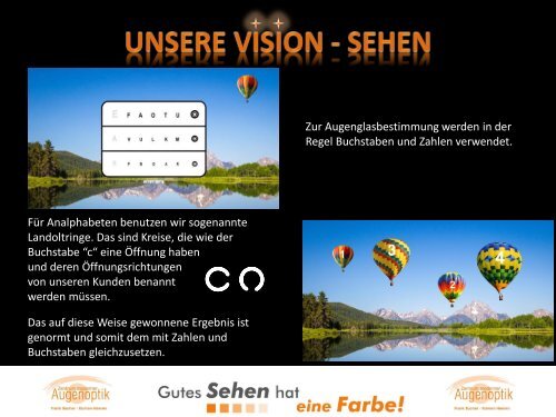 Unsere Vision - Sehen - Sehanalyse