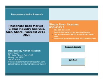 Phosphate Rock Market Segment Forecasts up to 2023, Research Reports