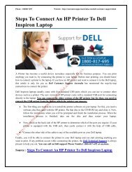 Steps To Connect An HP Printer To Dell Inspiron Laptop