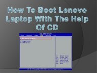 How To Boot Lenovo Laptop With The Help Of CD