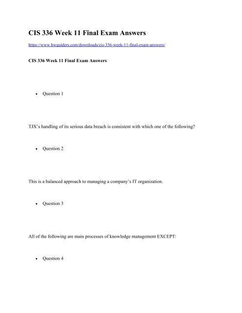 CIS-SAM Visual Cert Exam