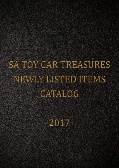 SA Toy Car Treasures Catalog 14/07/2017