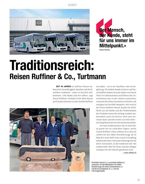 MANmagazin Ausgabe Lkw 1/2017 Schweiz