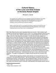 Cultural History of the Lunar and Solar Eclipse in ... - Richard Carrier