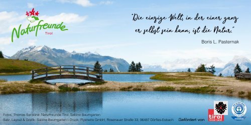 Umweltbildungsprogramm der Naturfreunde Tirol: Natur erleben!