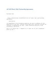 ACC 407 Week 1 DQ 1 Partnership Agreements