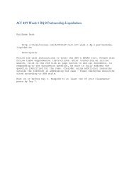 ACC 407 Week 1 DQ 2 Partnership Liquidation
