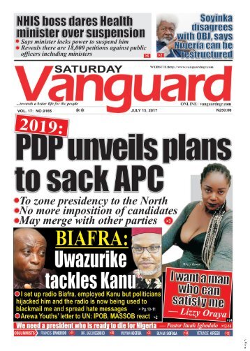 15072017 - 2019: PDP unveils plans to sack APC