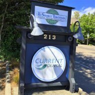 Signboard of Current Dental on Madison Avenue N Bainbridge Island WA