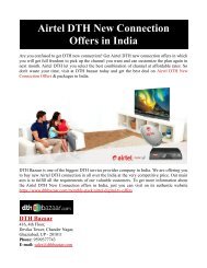 Airtel DTH New Connection Offers in India