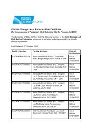 Climate Change Levy: Reduced Rate Certificate