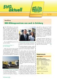 BBG-Bildungszentrum nun auch in Duisburg  SVG ... - SVG-Nordrhein