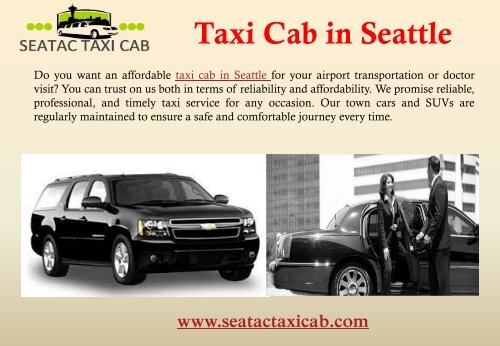 Taxi Cab in Seattle