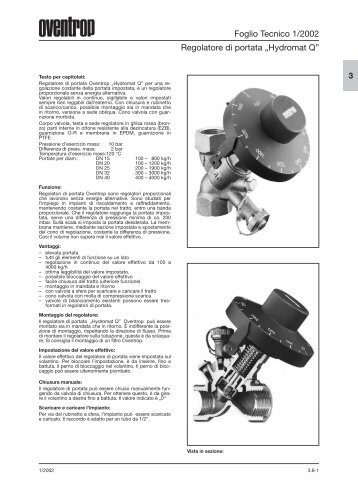 Foglio Tecnico 1/2002 Regolatore di portata „Hydromat Q”