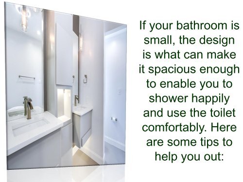 Tips and Tricks for Small Bathroom Renovation