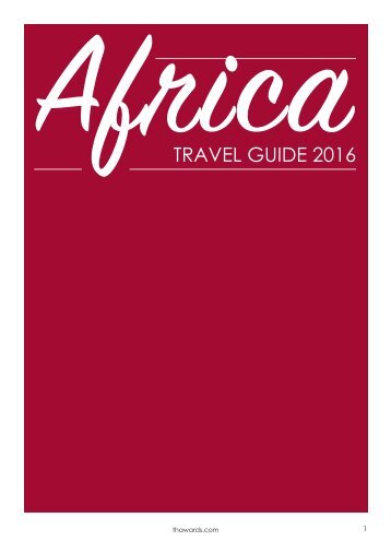 Travel & Hospitality Awards | Africa 2016 | www.thawards.com