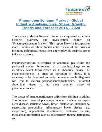 Pneumoperitoneum Market