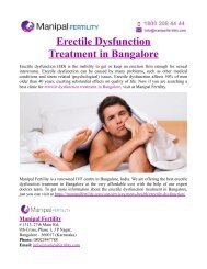 Erectile Dysfunction Treatment in Bangalore