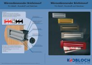 Wärmedämmende Briefeinwürfe von KNOBLOCH