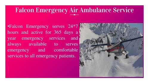 Emergency Care by Air Ambulance Service in Varanasi and Jamshedpur