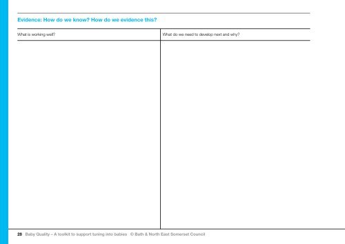 Baby Quality Toolkit Taster Pages