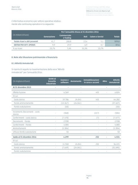 Bilancio d'esercizio e bilancio consolidato 2016