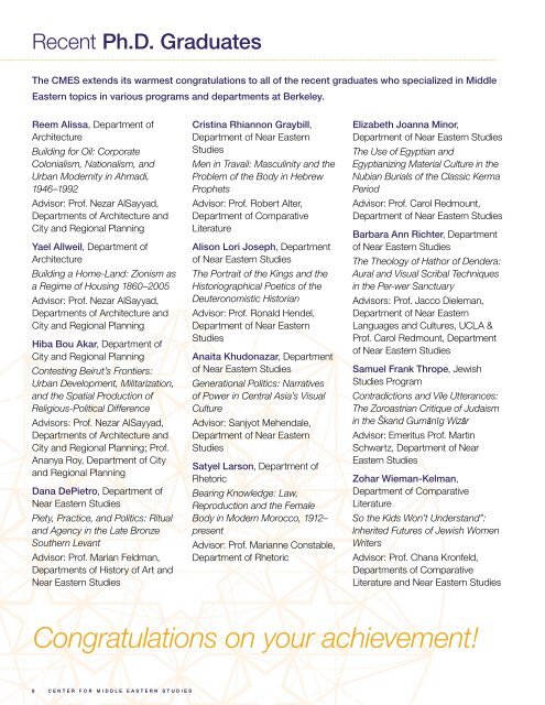CMES newsFall 12_3_web.pdf - Center for Middle Eastern Studies ...