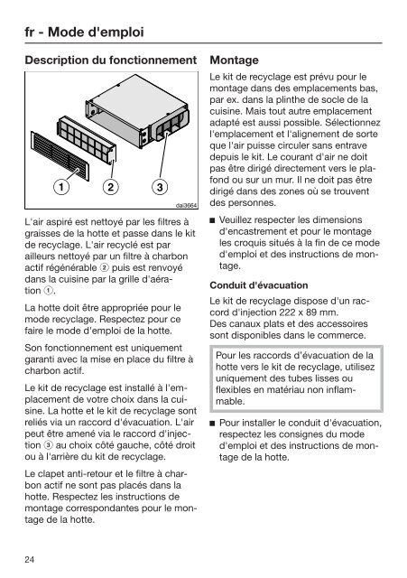 Miele DUU 1000-1 - Istruzioni d'uso/Istruzioni di montaggio