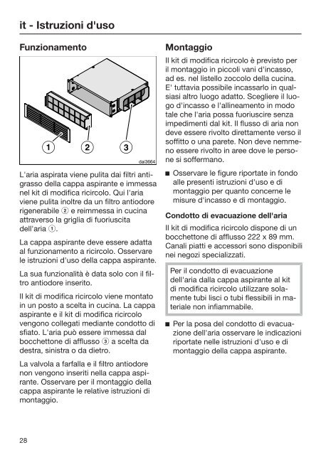 Miele DUU 1000-1 - Istruzioni d'uso/Istruzioni di montaggio