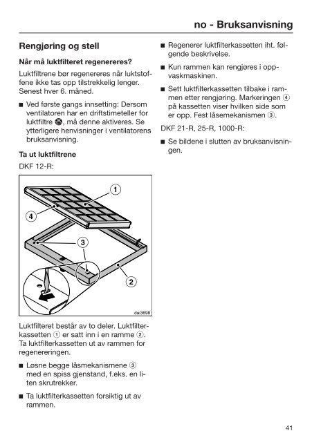 Miele DKF 22-1 - Istruzioni d'uso/Istruzioni di montaggio