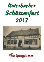 Festheft zum Unterbacher Schützenfest 2017