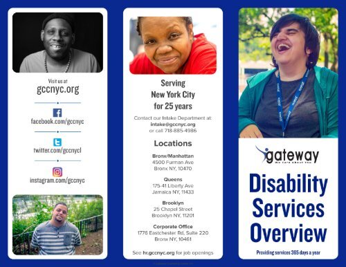 Gateway Counseling Center Disability Services Overview Trifold