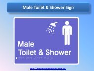 Male Toilet & Shower Sign