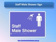 Staff Male Shower Sign