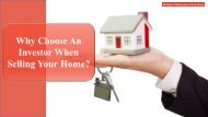 Why It's A Great Choice to Sell Your Home To An Investment Company