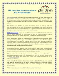 Phil Devin Real Estate Consultants Nur Professionalität