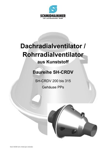 Dachradialventilator / Rohrradialventilator aus Kunststoff Baureihe ...