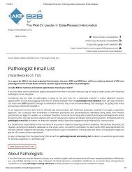Buy Pathologists Email List from Lake B2B