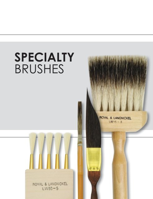 Specialty Paint Brush Set of 3: S M & L / Synthetic Bristle