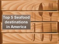 Top 5 Seafood destinations in America