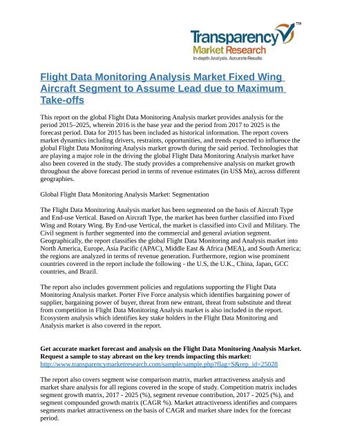 Flight Data Monitoring Analysis Market