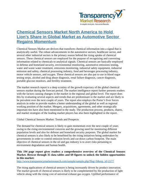 Chemical Sensors Market