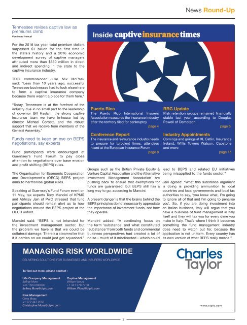 Captive Insurance Times Issue 124