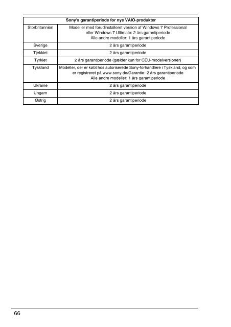 Sony VPCEF4E1E - VPCEF4E1E Documenti garanzia Svedese