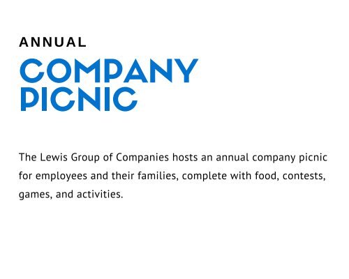 the Lewis Group of Companies Lewis Employee Events