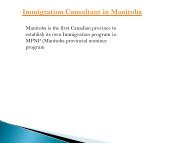 Immigration Consultant in Manitoba