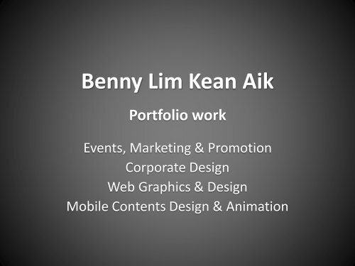 Benny Lim Kean Aik 2